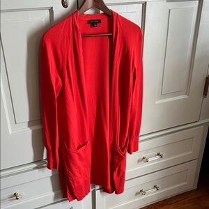 Ann Taylor Vibrant Red Women's Cardigan- like new